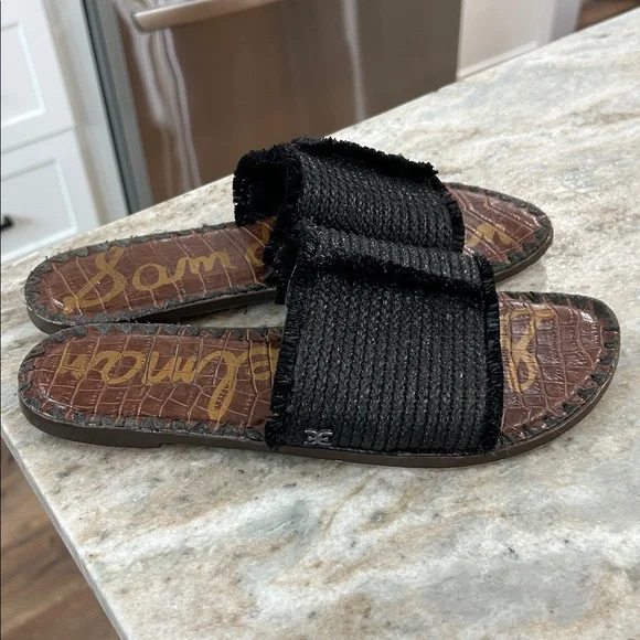 Sam Edelman Slides Sandals Black Rubber Sole size 8.5 - Picture 4 of 14
